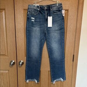 Mica Distressed Super High-Rise Straight Women’s Jeans